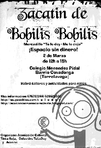  Mercadillo solidario «ZACATÍN DE BÓBILIS BÓBILIS», el día 2 de Marzo de 2008