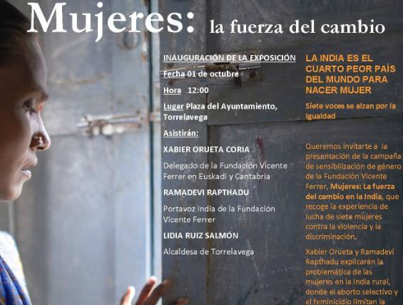  La Fundación Vicente Ferrer trae a Torrelavega: «Mujeres: la fuerza del cambio en la India»