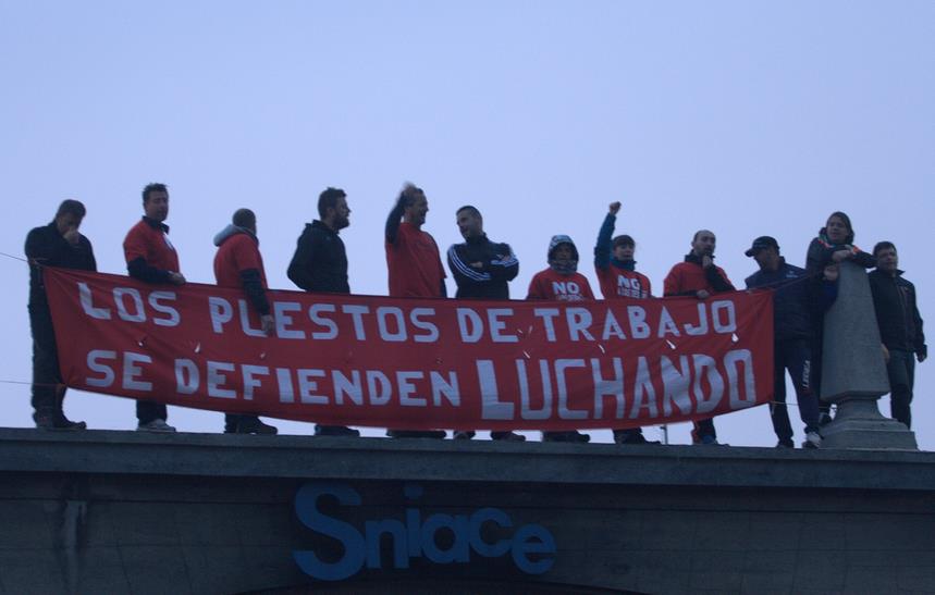 Movilización de trabajadores de Sniace