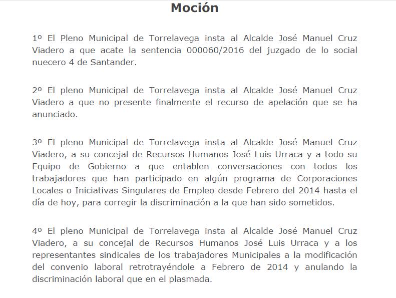  ACPT insta a Cruz Viadero a no recurrir la sentencia de los trabajadores de las corporaciones locales