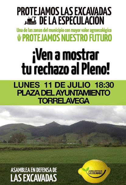  Convocada una concentración en defensa de Las Excavadas, antes del Pleno