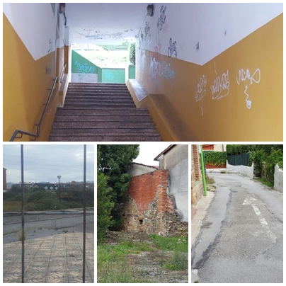 ACPT denuncia el 'lamentable estado de abandono' del barrio de Miravalles