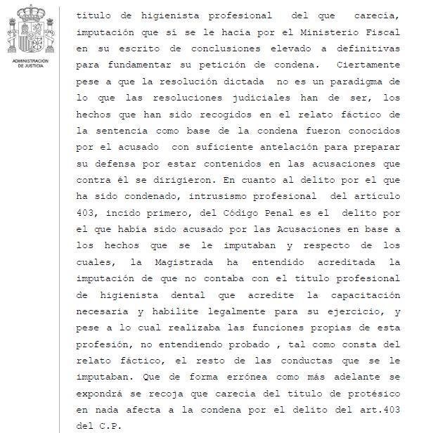  Condenado un protésico dental con clínica en Torrelavega por realizar limpiezas dentales sin titulación