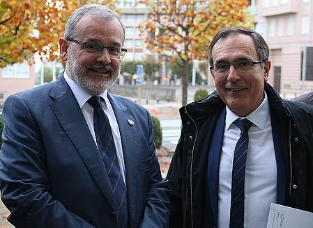Ángel Pazos, rector de la UC, y José Manuel Cruz Viadero, Alcalde de Torrelavega