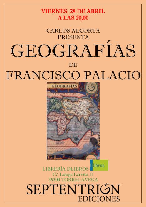  Francisco Palacio presentará en DLibros su libro de poemas «Geografías»