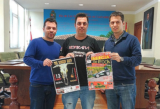 En la foto: Julio Ruiz de Salazar (Concejal de Cultura), José Manuel Martínez Peláez (Rdz Competición y Federación Cántabra de Inercia) y Mario Iglesias (Teniente de Alcalde y Concejal de deportes)