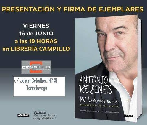 El actor torrelaveguense Antonio Resines presentará mañana su libro en su ciudad natal