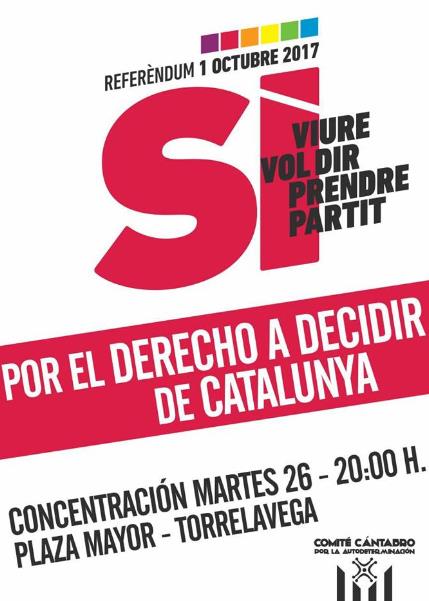 Convocada una concentración en apoyo al referéndum catalán