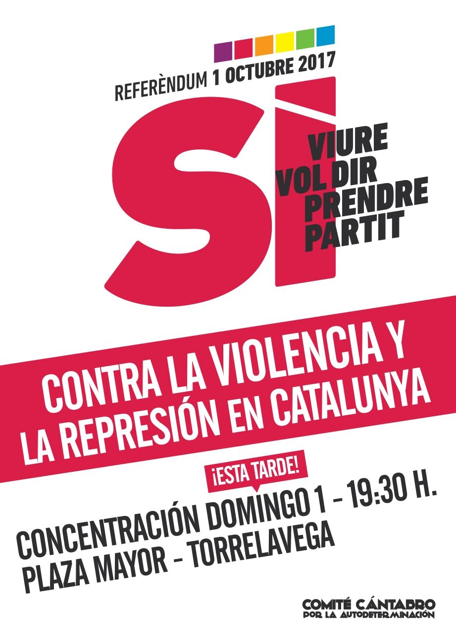 Convocada una concentración contra la "violencia y represión salvaje" al pueblo catalán