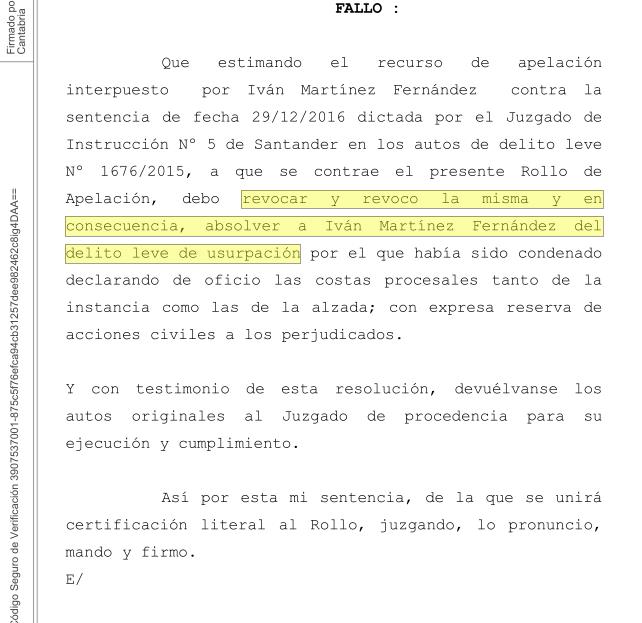  El concejal de ACPT Iván Martínez, absuelto por la ocupación de «Espacio Argumosa»