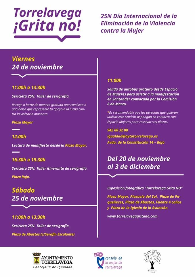  Torrelavega organiza múltiples actos por el Día contra la Violencia de Género