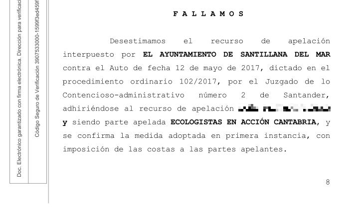  El juzgado confirma la paralización cautelar de la nave de alpacas en Ubiarco