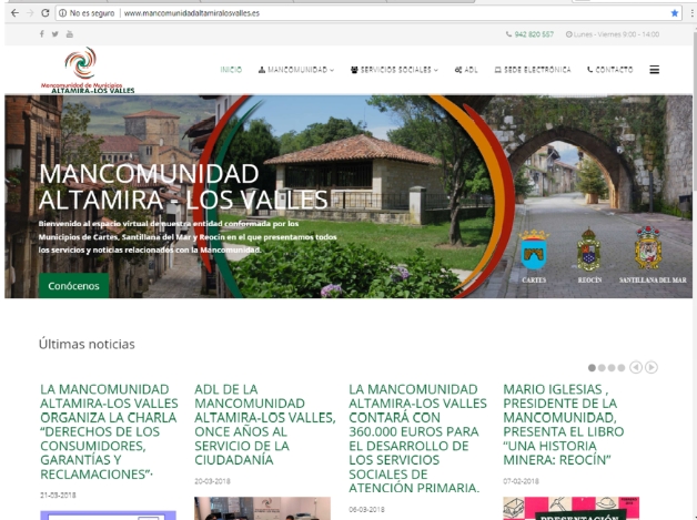 La Mancomunidad Altamira-Los Valles estrena página web