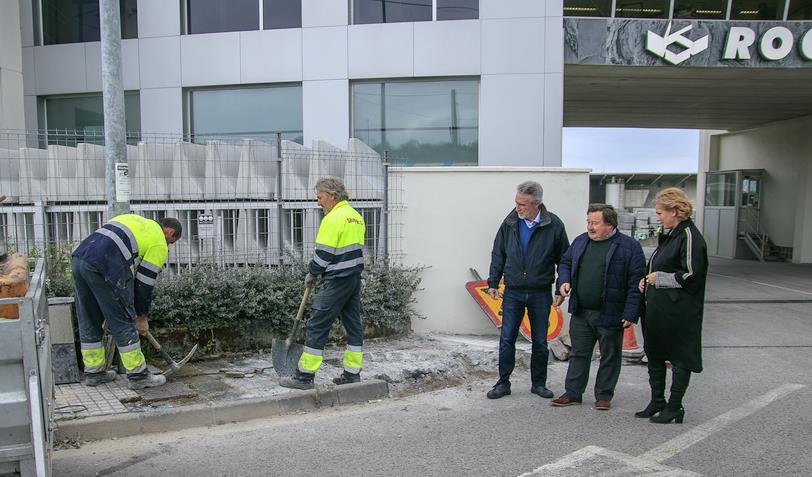 Polanco elimina barreras arquitectónicas en varios tramos de aceras