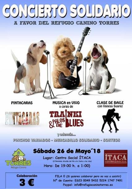 El Centro Social Ítaca de Torrelavega acogerá un concierto solidario para el Refugio Canino de Torres