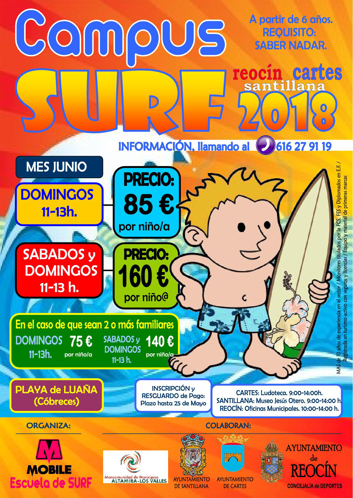  Reocín celebrará en junio un Campus de Surf