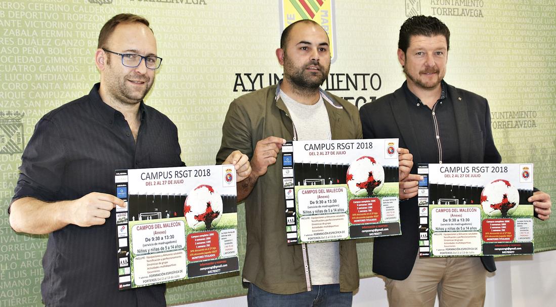 Presentado el Campus Gimnástica 2018 que tendrá lugar del 2 al 27 de julio - Tomás Bustamante, Roberto Ricciardiello y Jesús Sánchez