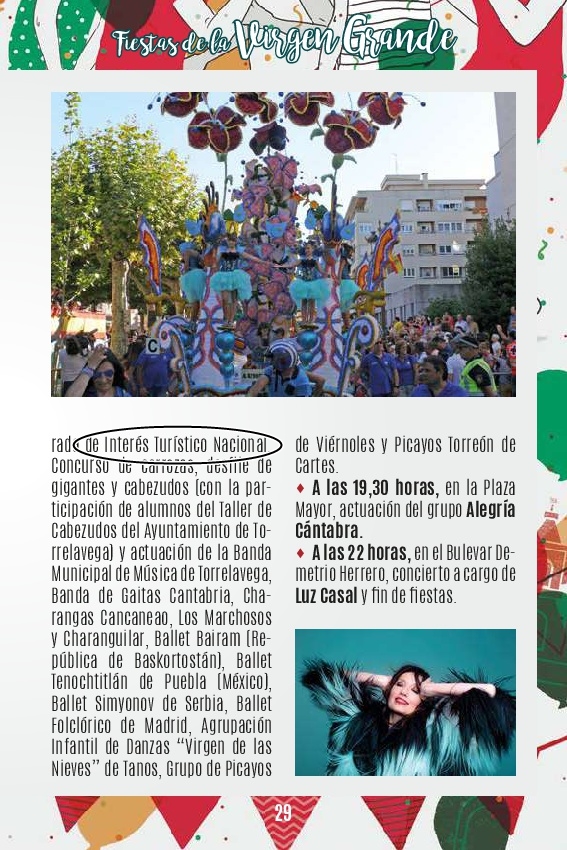  El folleto de las Fiestas afirma erróneamente que la Gala Floral es Fiesta de Interés Turístico Nacional