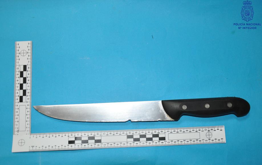 Dos detenidos por una pelea en la que se intervino un cuchillo de 25 centímetros