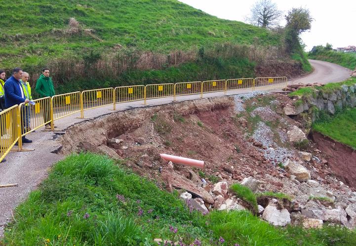 Comienzan los trabajos de reparación del argayo de La Montaña