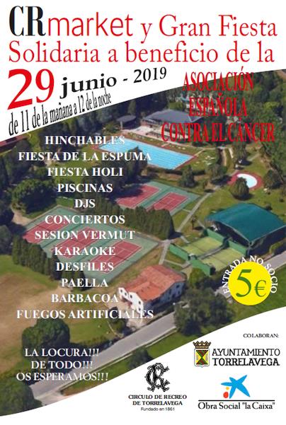 Este sábado, el Círculo de Recreo organiza el CRMarket y Gran Fiesta solidaria a beneficio de la AECC