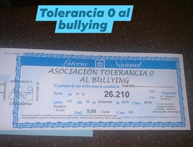 La Asociación Tolerancia 0 al Bullying pone a la venta sus participaciones de lotería de Navidad