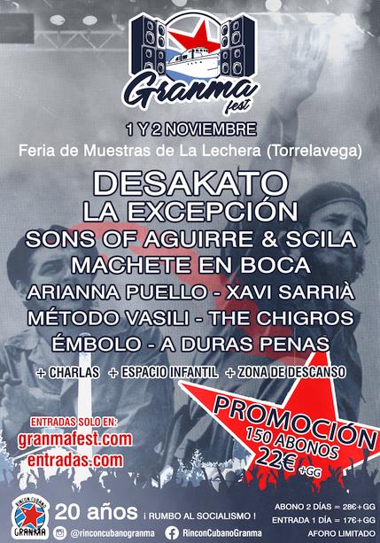  Completado el Cartel del Festival GranmaFest de Torrelavega