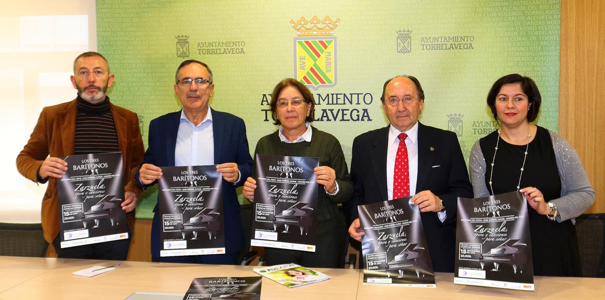 El Teatro Municipal Concha Espina acogerá “Los tres barítonos”, acto solidario a favor de AFA Cantabria
