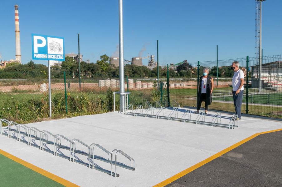  Polanco instala una red de aparcabicis por el municipio mientras se redacta al plan de movilidad