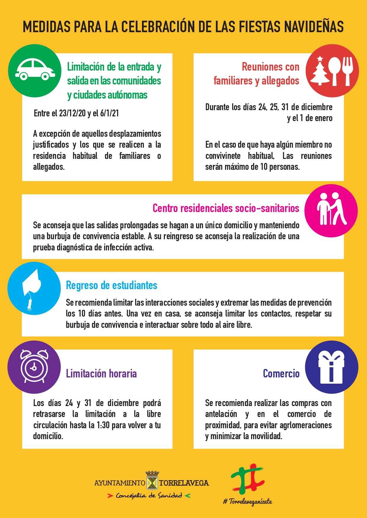  La concejalía de Sanidad hace un llamamiento a la población para ‘extremar la responsabilidad y las precauciones’ en las fiestas navideñas