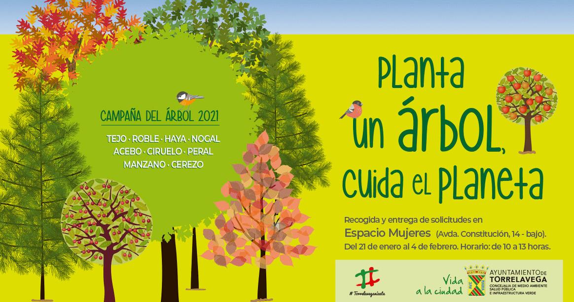  Este jueves finaliza el plazo para participar en la campaña “Planta un árbol, cuida el Planeta” de Torrelavega