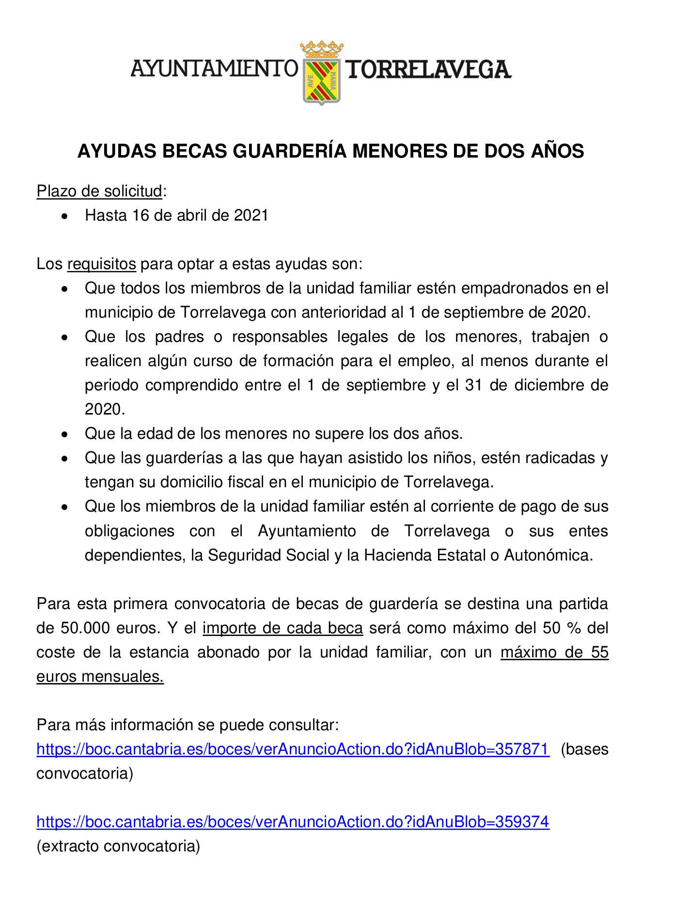  Últimos días para solicitar las becas de guardería para niños entre 0 y 2 años