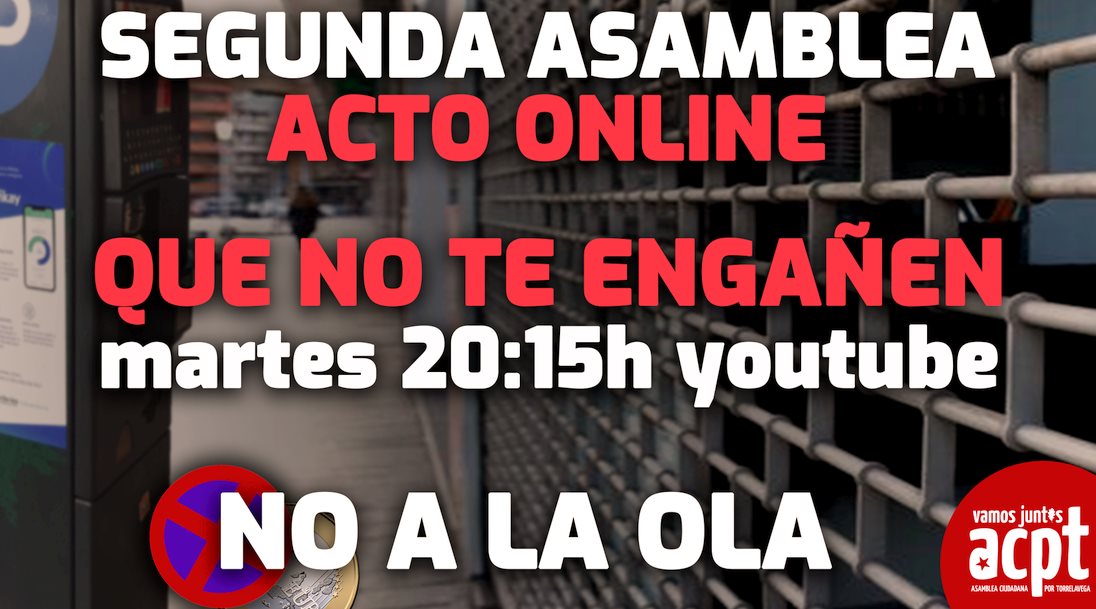  ACPT organiza un acto online contra la OLA