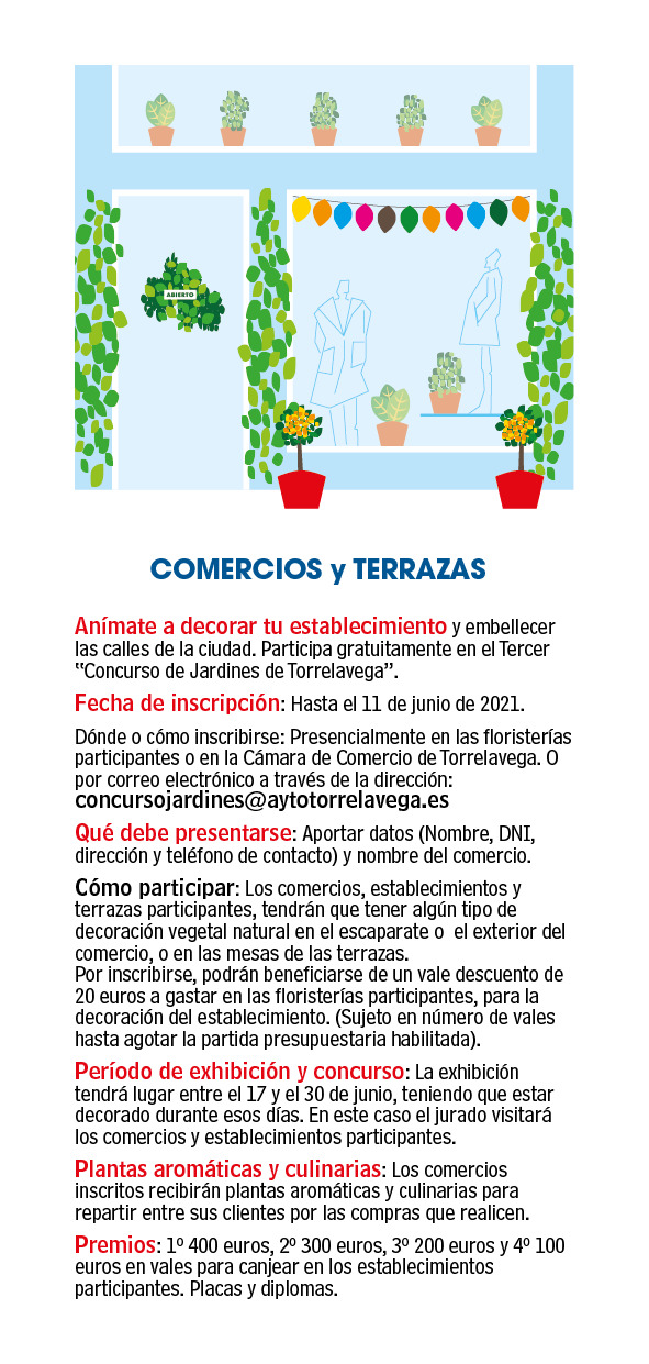  Este viernes acaba el plazo para inscribirse en el Concurso de Jardines para los comercios