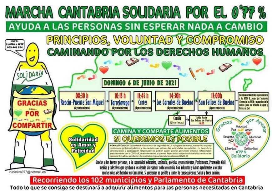  La Marcha Cantabria Solidaria por el 0,77% llega el domingo 6 de junio a Torrelavega