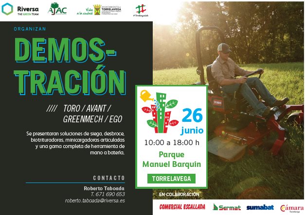  Mañana sábado el parque Manuel Barquín acoge una demostración de maquinaria de jardinería
