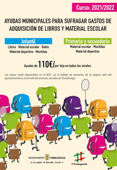  Torrelavega aumenta las ayudas para la adquisición de libros y material escolar