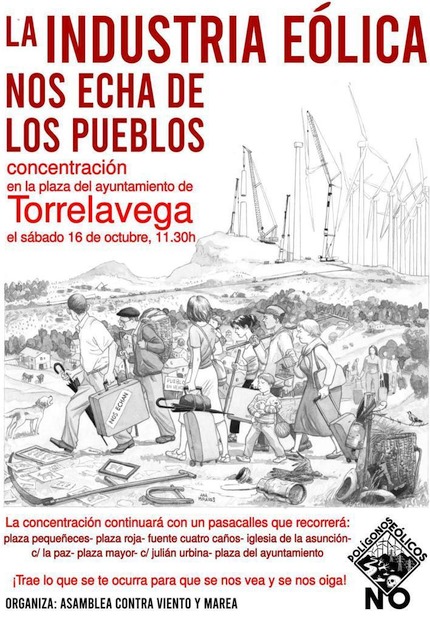 Torrelavega acogerá una movilización contra los polígonos eólicos