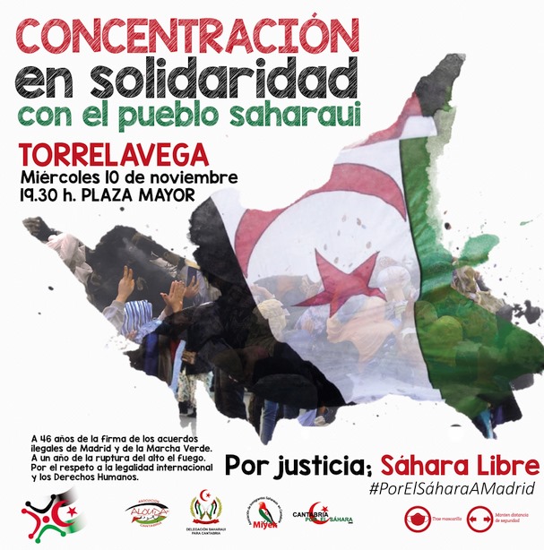 La Plaza Mayor de Torrelavega acogerá una concentración en solidaridad con el pueblo saharaui