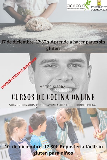 La concejalía de Sanidad y ACECAN organizan un curso online de cocina sin gluten para niños