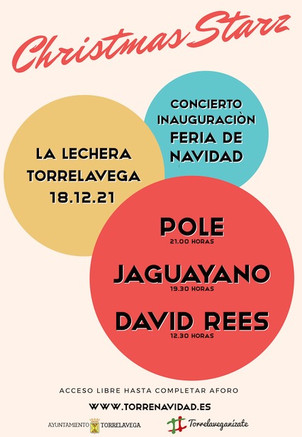 La Feria de Navidad de Torrelavega abre sus puertas el 18 de diciembre con los conciertos de Pole, Jaguayano y David Rees