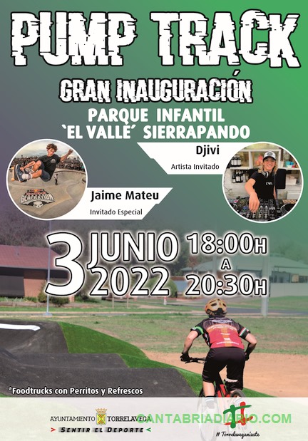 Este viernes se inaugura la pista de 'pump track' situada junto al parque infantil de Sierrapando