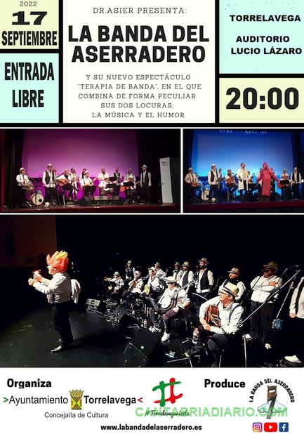  La Banda del Aserradero presenta su espectáculo ‘Terapia de Banda’ este sábado en el Auditorium Lucio Lázaro