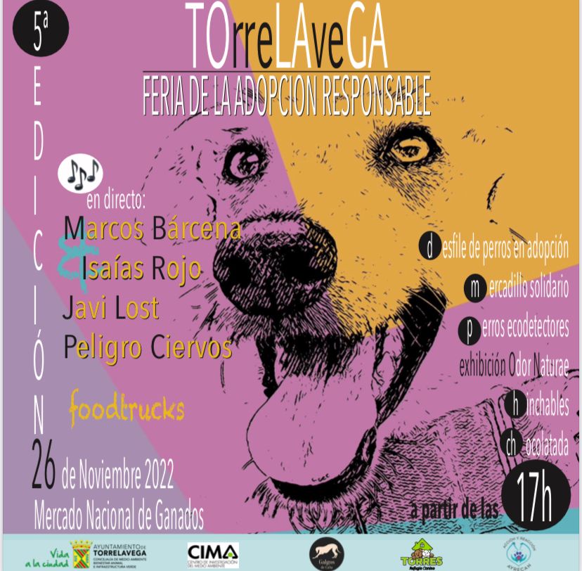 Este sábado a las 17.00 acércate al Ferial de Torrelavega a la V Feria de Adopción Responsable