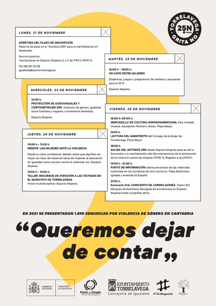 Este 25 de noviembre se celebra el Día Internacional de la Violencia Contra la Mujer bajo el lema ‘Queremos dejar de contar’