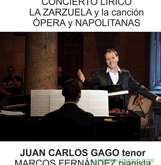 El tenor Juan Carlos Gago presenta el concierto lírico ‘La zarzuela y la canción. Ópera y Napolitanas’ el 28 de diciembre, a las 20.30 horas. Las entradas ya están a la venta en www.tmce.es