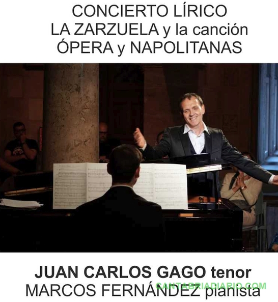 El tenor Juan Carlos Gago presenta el concierto lírico ‘La zarzuela y la canción. Ópera y Napolitanas’ el 28 de diciembre, a las 20.30 horas. Las entradas ya están a la venta en www.tmce.es