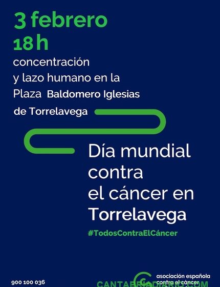 Torrelavega acogerá una concentración y lazo humano por el Día Mundial contra el Cáncer