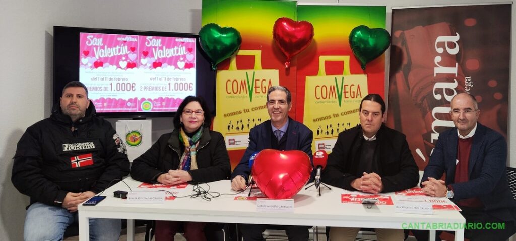 COMVEGA sortea por San Valentín dos premios de 1.000€ para gastar en los comercios que participan en esta campaña