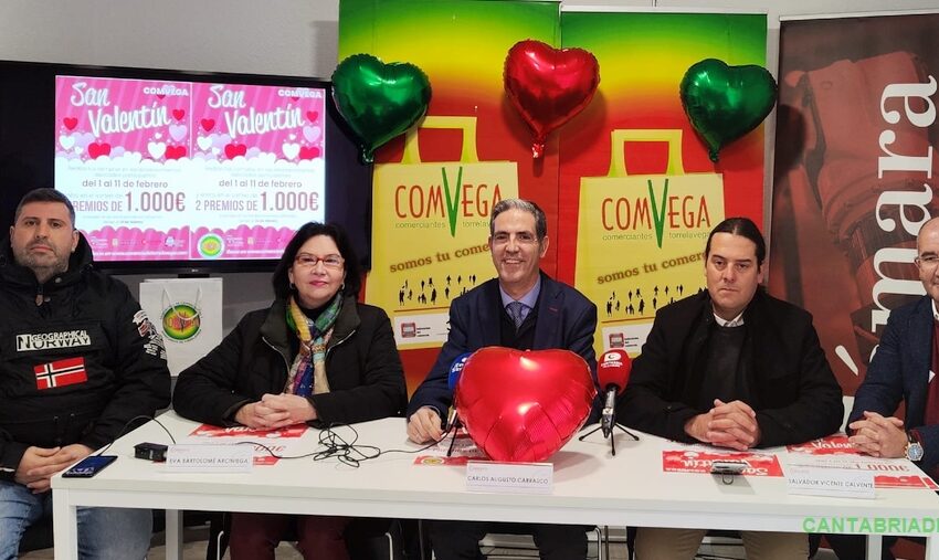 COMVEGA sortea por San Valentín dos premios de 1.000€ para gastar en los comercios que participan en esta campaña